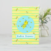 Bee Happy Baby Shower Einladung (Stehend Vorderseite)