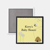 BEE HAPPY Baby Shower Fevor Magnet (Vorderseite/Rückseite)