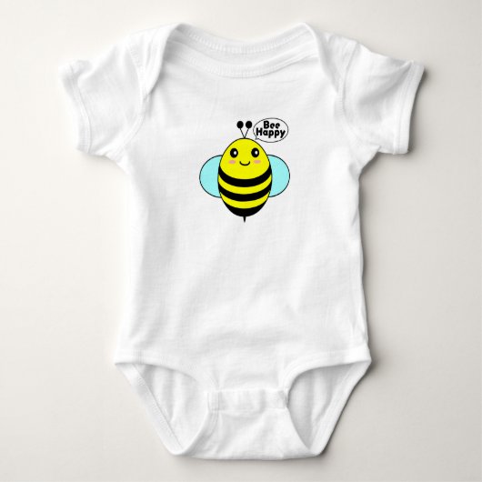 Bee Happy Baby Strampler (Vorderseite)