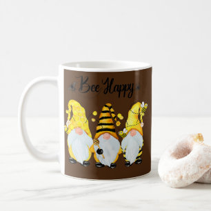 Bee Happy Bee Gnome Spring  Kaffeetasse
