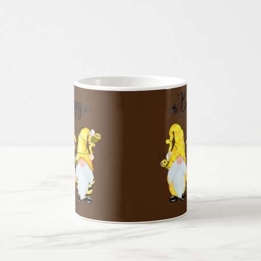 Bee Happy Bee Gnome Spring Kaffeetasse (Mittel)