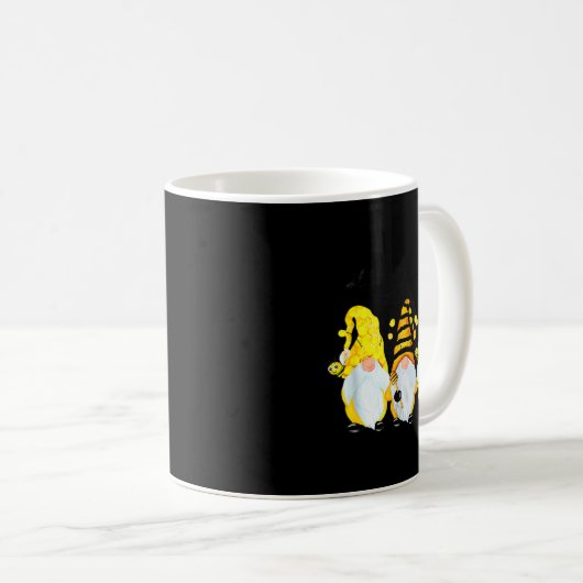 Bee Happy Bee Gnome Spring Kaffeetasse (VorderseiteRechts)