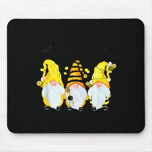Bee Happy Bee Gnome Spring Mousepad (Vorne)