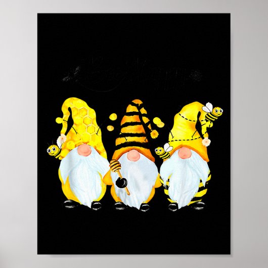 Bee Happy Bee Gnome Spring Poster (Vorne)