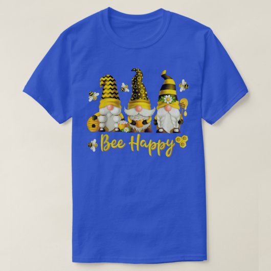 Bee Happy Bee Gnome Spring  T-Shirt (Design vorne)