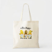 Bee Happy Bee Gnome Spring Tragetasche (Vorne)