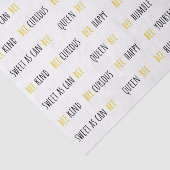 Bee Happy Bee Kind Tissue Paper Seidenpapier (Ausschnitt)