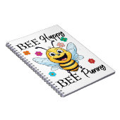Bee Happy Bee Punny Notizblock (Rechte Seite)