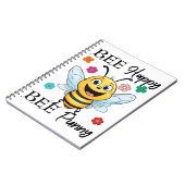 Bee Happy Bee Punny Notizblock (Linke Seite)