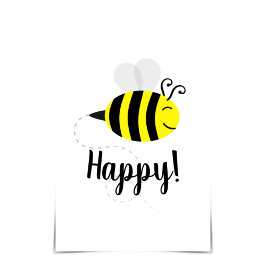 "Bee Happy"-Bienenkarte Karte