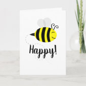 "Bee Happy"-Bienenkarte Karte (Vorderseite)
