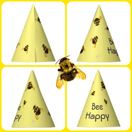 Bee Happy Birthday Bumblebee Partyhütchen