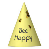 Bee Happy Birthday Bumblebee Partyhütchen (Vorderseite)