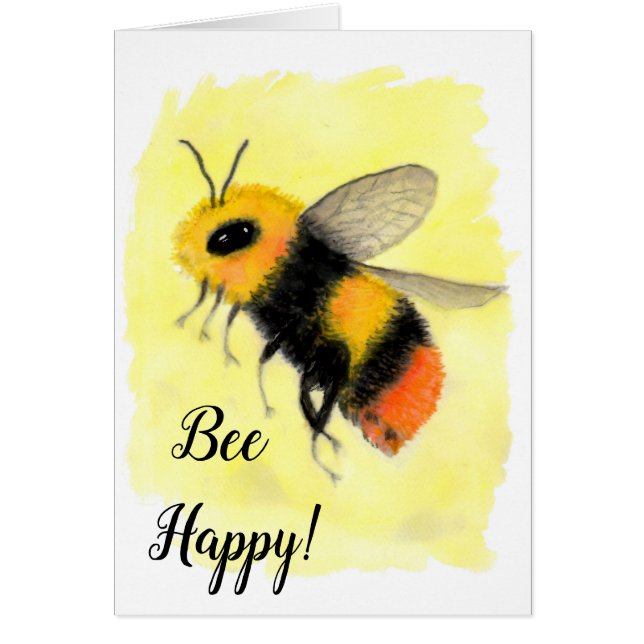 Bee Happy Birthday Card (Vorne)