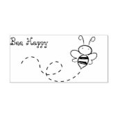 Bee Happy Black Ink Individuelle Name Gummistempel (Prägung)