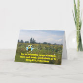 Bee Happy. Blindkarte Dankeskarte (Rückseite)