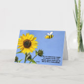 Bee Happy. Blindkarte Dankeskarte (Rückseite)