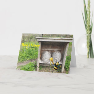 Bee Happy. Blindkarte Dankeskarte