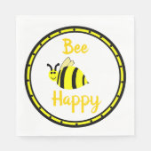 Bee Happy Bumble Bee Party Serviette (Vorderseite)