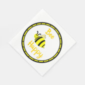 Bee Happy Bumble Bee Party Serviette (Ecke)