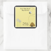 Bee Happy Bumble Bee SQUARE Bevorzugung Sticker (Tasche)