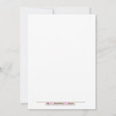 Bee Happy Bumblebee Baby Shower Einladung (Rückseite)