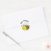 Bee Happy Bumblebee Runder Aufkleber (Umschlag)