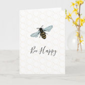 Bee Happy Bumblebee und Gold Honeycomb Karte (Gelbe Blume)