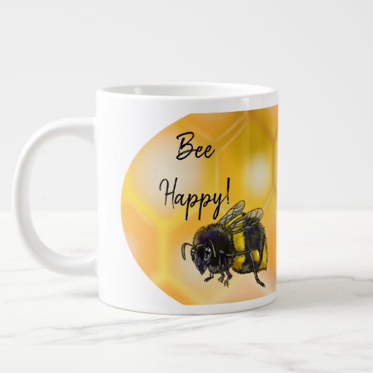 Bee Happy Bumblebees Jumbo-Tasse (Links)