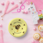 Bee Happy Bumblebees Yellow Pappteller (Party)