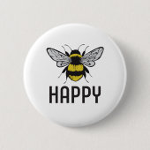 Bee Happy Button (Vorderseite)