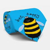 Bee Happy Cartoon Bee Krawatte (Gerollt)