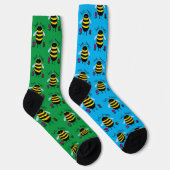 Bee Happy Cartoon Bee Socks Socken (Rechts)
