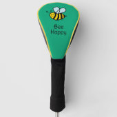 Bee Happy Custom Golf Driver Kopfabdeckung Golf Headcover (Vorderseite)