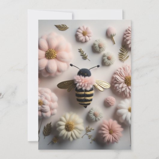 Bee Happy Dankeskarte (Vorderseite)