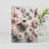 Bee Happy Dankeskarte (Stehend Vorderseite)