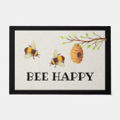Bee Happy Door Mat Fußmatte (Vorderseite)