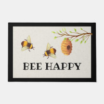 Bee Happy Door Mat