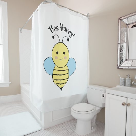 Bee Happy Duschvorhang (Beispiel)