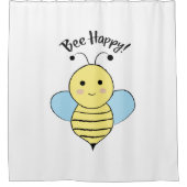 Bee Happy Duschvorhang (Vorderseite)