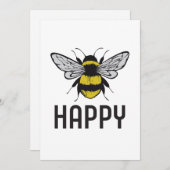 Bee Happy Einladung (Vorne/Hinten)