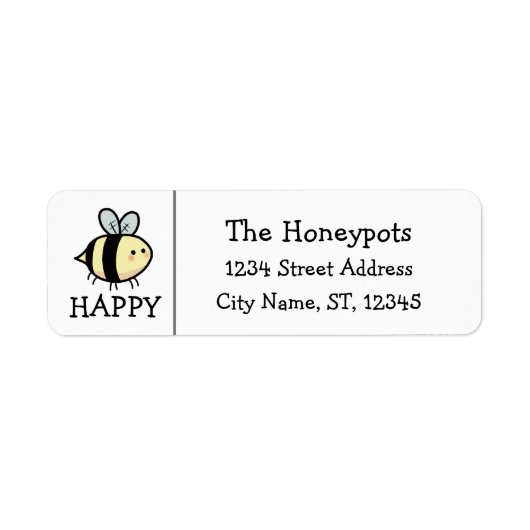 Bee Happy Etikett (Vorne)