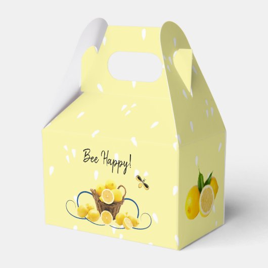 Bee Happy Favor Box Geschenkschachtel (Rückseite)