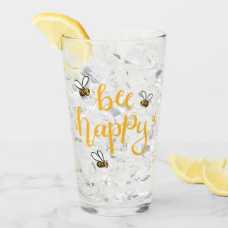 Bee happy glas