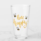 Bee happy glas (Vorderseite)