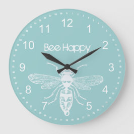 Bee Happy Große Wanduhr