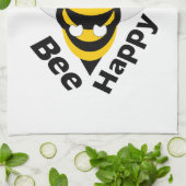 Bee Happy Handtuch (Gefaltet)
