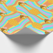 Bee Happy Honeycomb Geschenkpapier (Ecke)