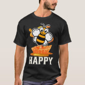 Bee Happy Honeycomb T-Shirt (Vorderseite)