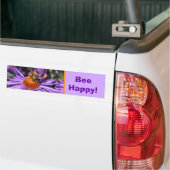 Bee Happy Inspirational Nature  Autoaufkleber (Auf Lkw)